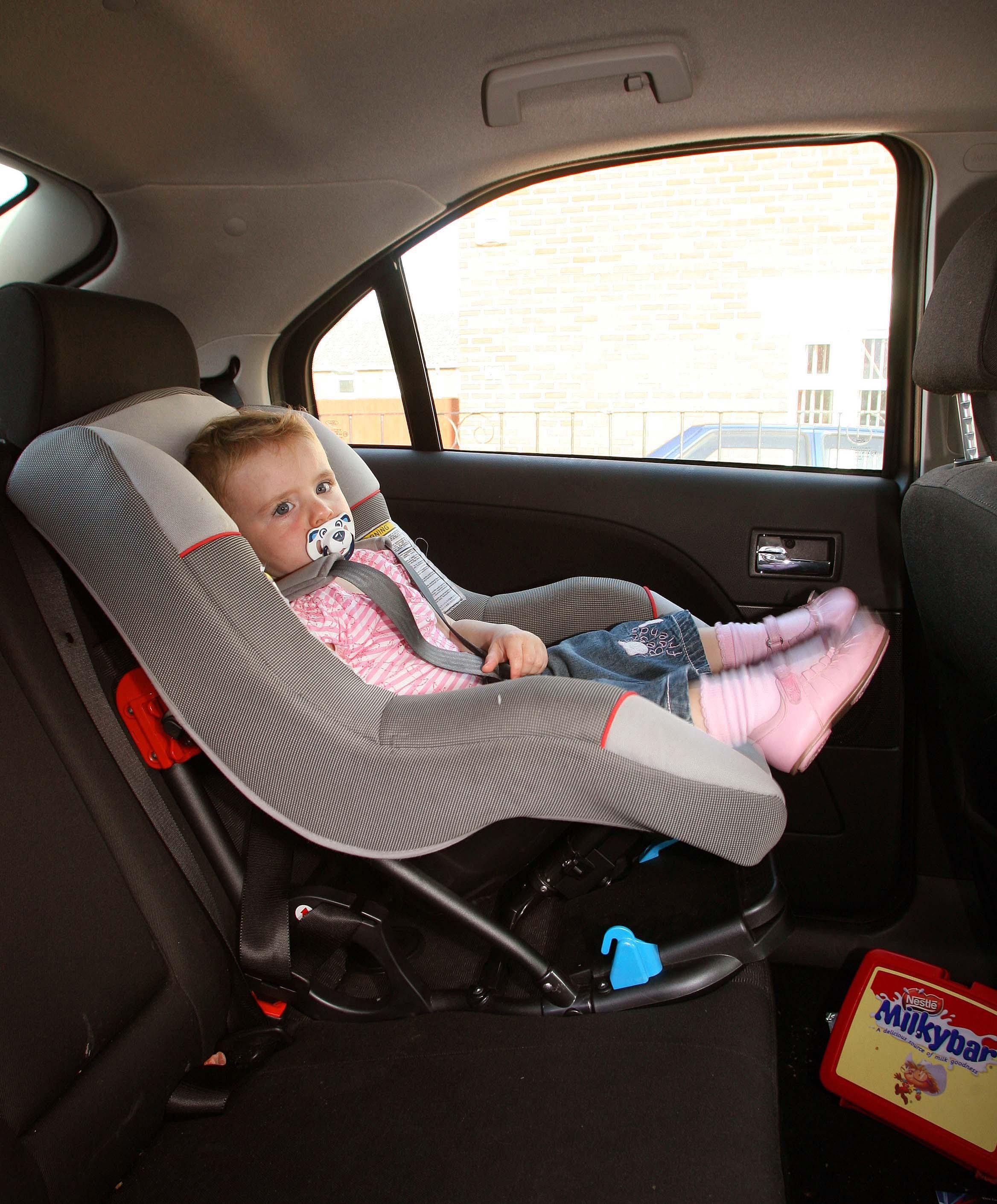 Baby in car seat with ISOFIX